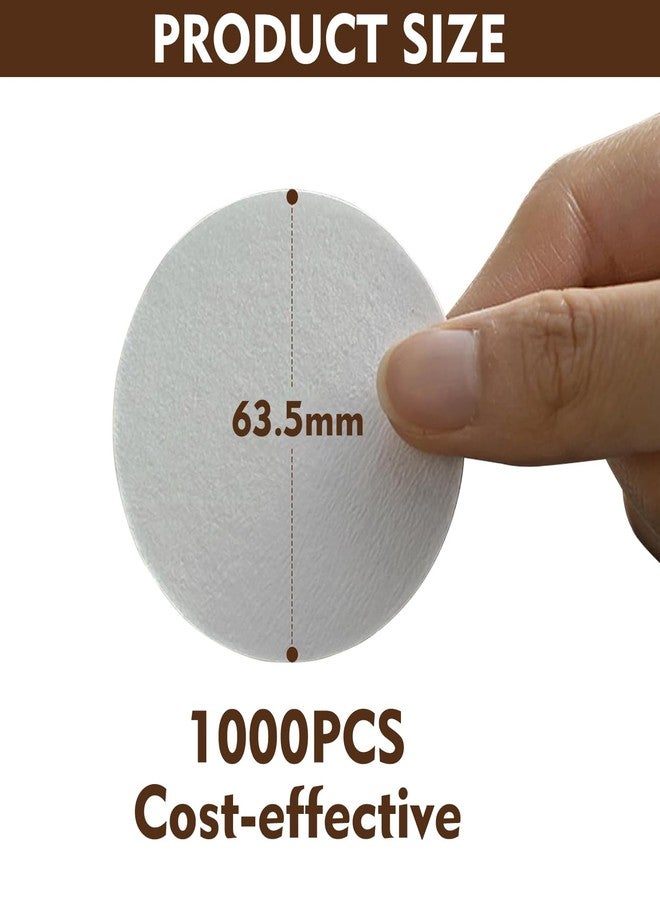 brikinte 1000 Pcs Round Disposable Coffee Filters Paper Compatible with Aeropress Coffee Makers - Image 2